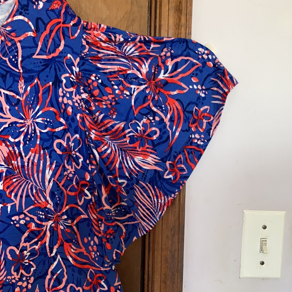 3/$45 Ruby Rd floral print top w stretch pullover shirt casual  boho 1X - Picture 5 of 17